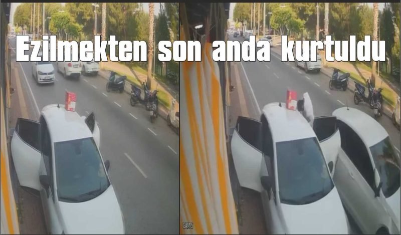 Ezilmekten son anda kurtulan çalışan kazada yaralandı
