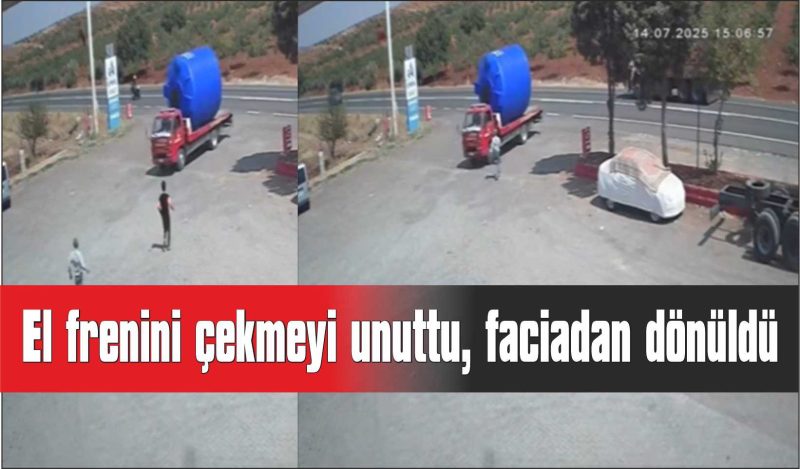 El frenini çekmeyi unuttu, faciadan dönüldü