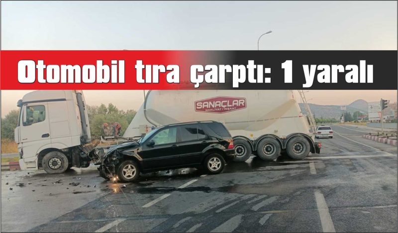 Tavşanlı’da trafik kazası, 1 yaralı