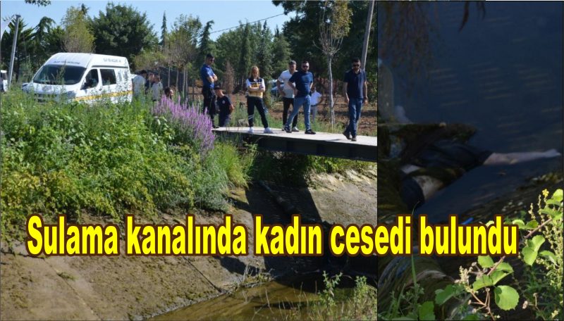 Sulama kanalında kadın cesedi bulundu