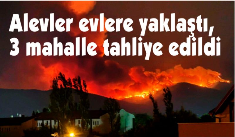 Ödemiş’te alevler evlere yaklaştı, mücadele sürüyor