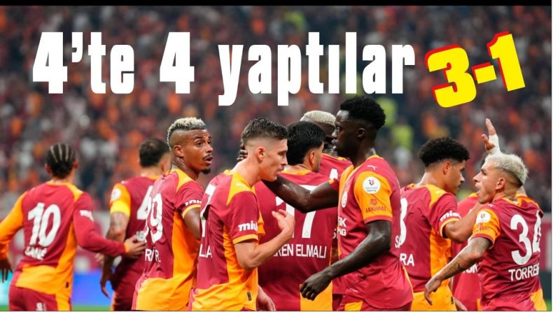 Galatasaray 3 puanı 3 golle aldı