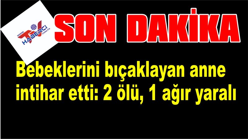 Bebeklerini bıçaklayan anne intihar etti: 2 ölü, 1 ağır yaralı