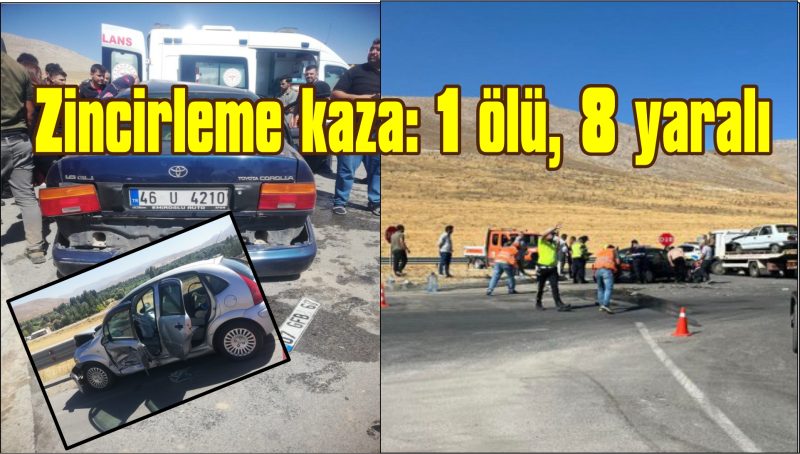 Zincirleme kaza: 1 ölü, 8 yaralı