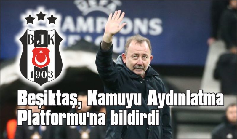 Beşiktaş, Futbol A Takımının Teknik Direktörlüğüne Sergen Yalçın’ın getirildiğini Kamuyu Aydınlatma Platformu’na bildirdi.