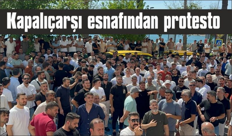 Kapalıçarşı esnafından ceza protestosu