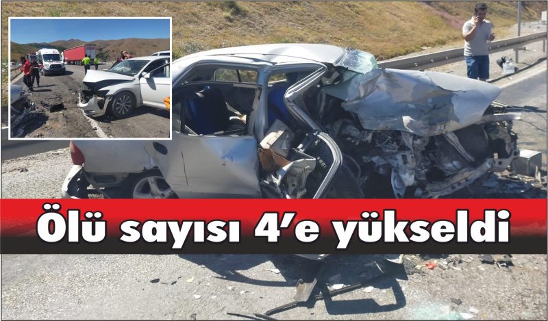 Erzincan’daki trafik kazasında ölü sayısı 4’e yükseldi