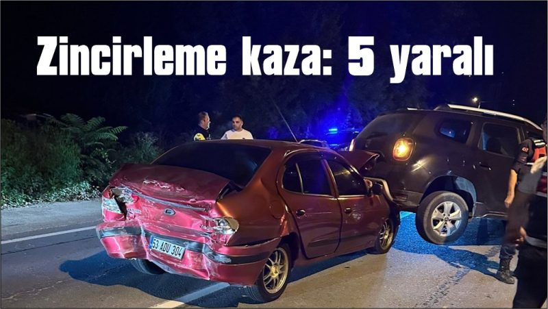 Zincirleme kaza: 5 yaralı