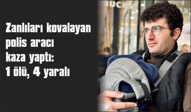 Polis kovalamacasında trafik kazası: 1 ölü, 4 yaralı