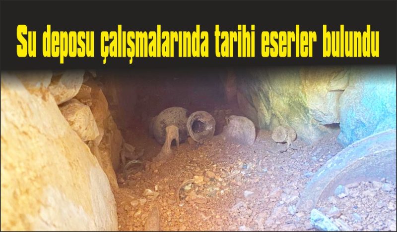 Su deposu çalışmalarında tarihi eserler bulundu