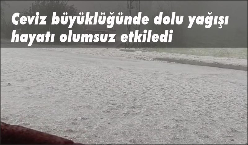 Ceviz büyüklüğünde dolu yağışı hayatı olumsuz etkiledi