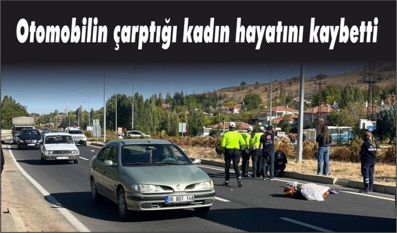 Otomobilin çarptığı kadın hayatını kaybetti