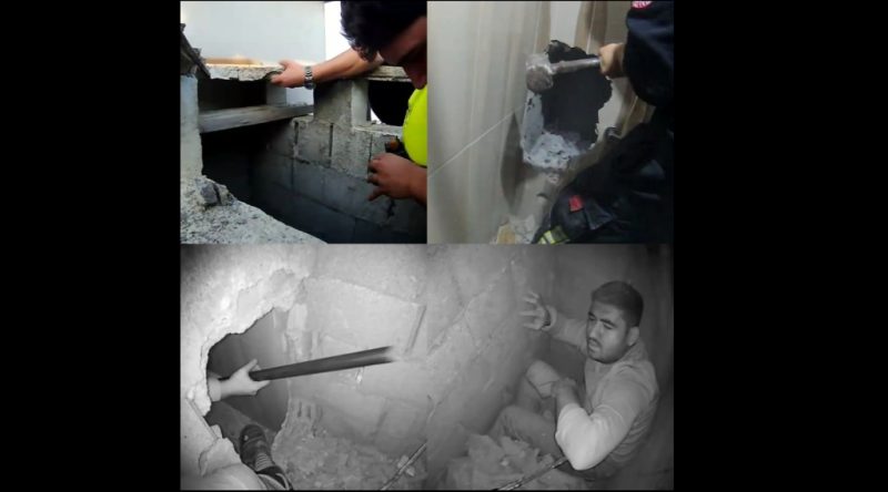 Havalandırma boşluğunda nefes kesen kurtarma operasyonu