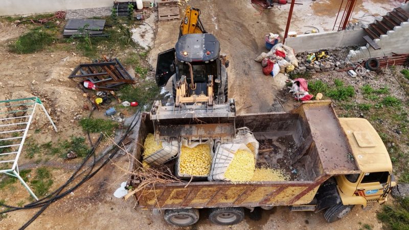 1 ton soyulmuş ve doğranmış patates imha edildi