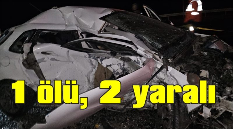 İki otomobil çarpıştı: 1 ölü, 2 yaralı