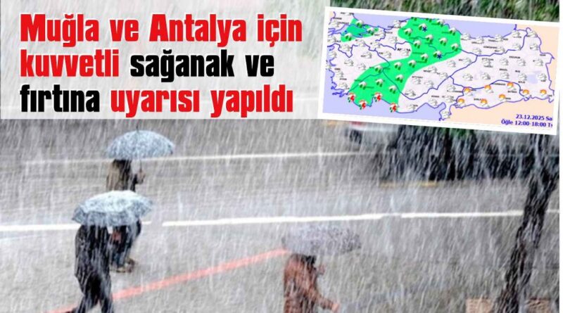 Meteoroloji, kuvvetli sağanak ve fırtına uyarısı yaptı