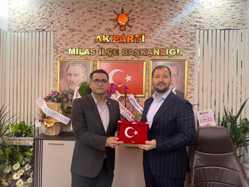 İl Başkanı Güngör, Milas İlçe Başkanlığına atanan Akyer’i ziyaret etti