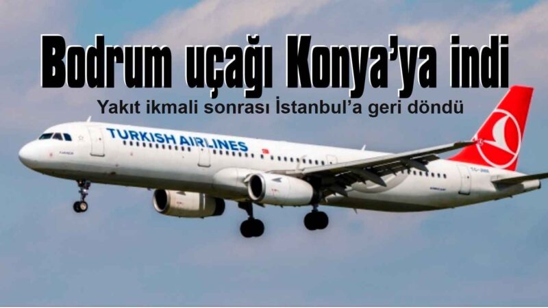 İstanbul-Bodrum uçağı kötü hava nedeniyle Konya’ya indi