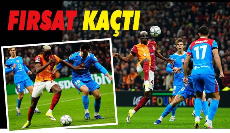 Galatasaray son dakika fırsatını değerlendiremedi