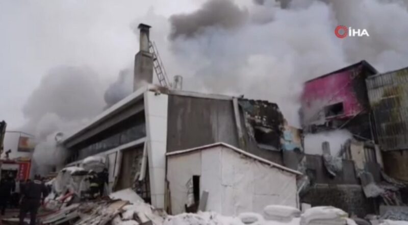 Mobilya fabrikasında yangın: 1 ölü, 1’i ağır 7 yaralı
