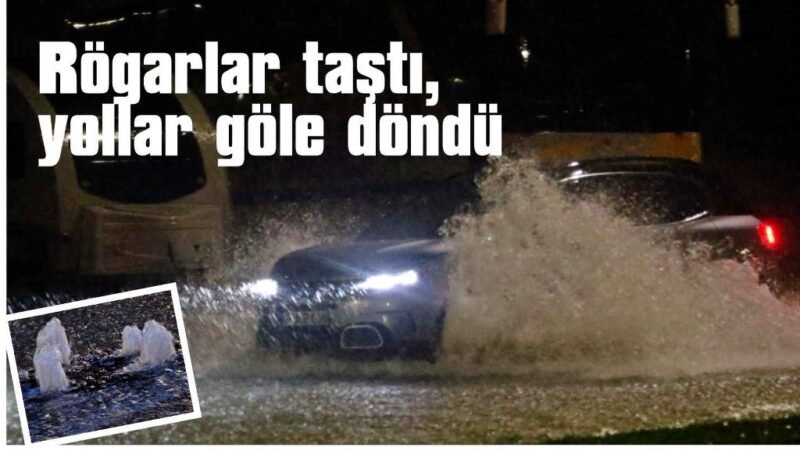 Antalya’da çok sayıda araç mahsur kaldı