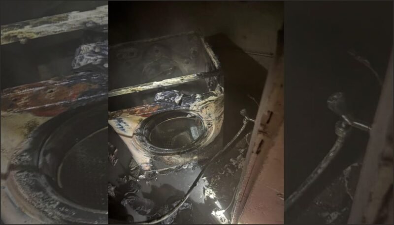 Çamaşır makinesinden çıkan yangın evi kül etti