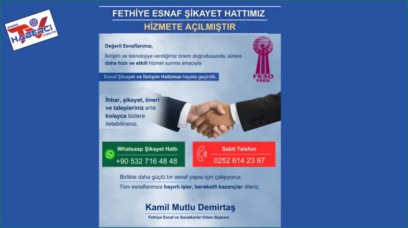 Fethiye Esnaf şikayet Hattı hizmete açıldı