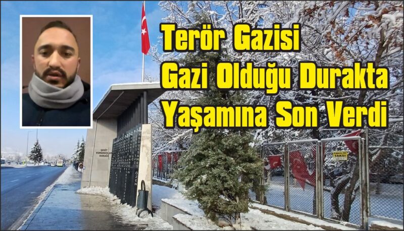 Gazi olduğu durakta intihar etti