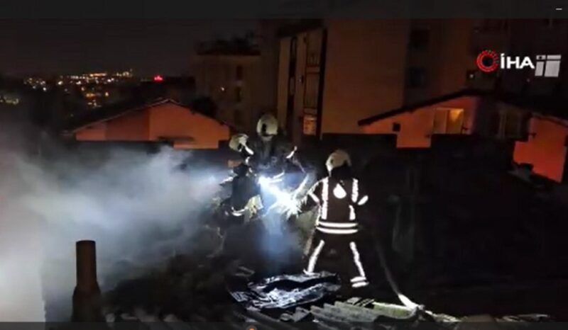 Gecekondu da yangın: 1 ölü, 1 yaralı