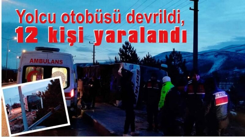 Burdur-Fethiye Yolu’nda yolcu otobüsünün devrilmesi sonucu 12 kişi yaralandı