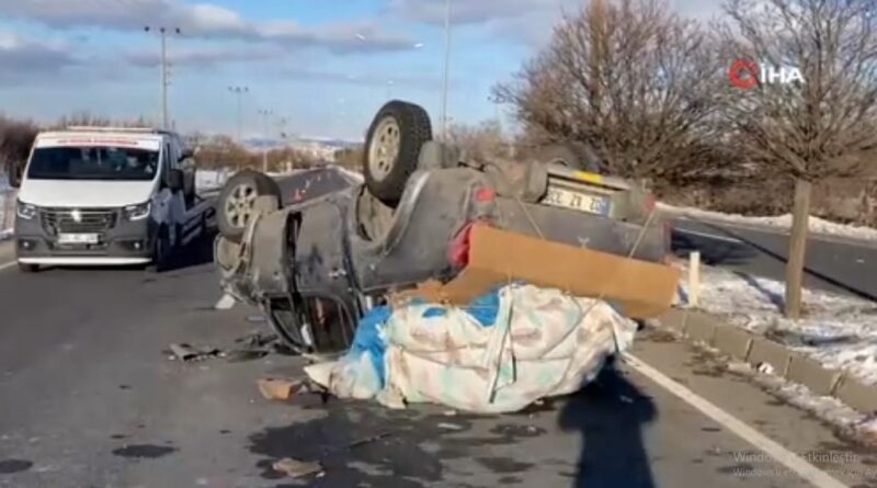 Pikap takla attı: 3 yaralı