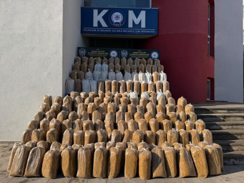2 ton 500 kilogram kaçak tütün ele geçirildi