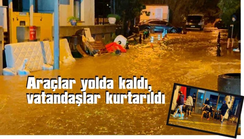 Bodrum’u sel vurdu, evler ve iş yerlerini su bastı
