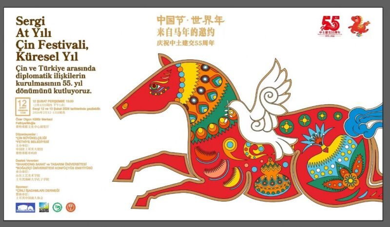 “Çin At Yılı” temalı, 30 eser Fethiye’de sergilenecek