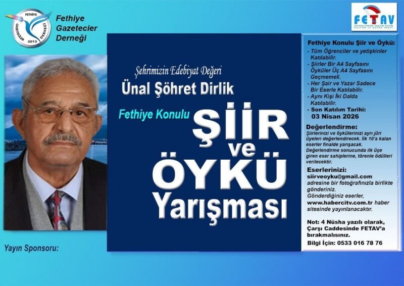“Fethiye konulu şiir-öykü yarışması” detayları belli olmaya başladı