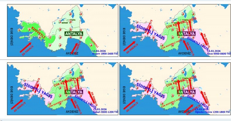 Antalya’da 7 ilçede eğitime ara verildi