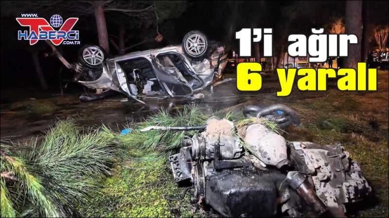 Kırmızı ışık ihlali kazaya neden oldu: 1’i ağır 6 yaralı