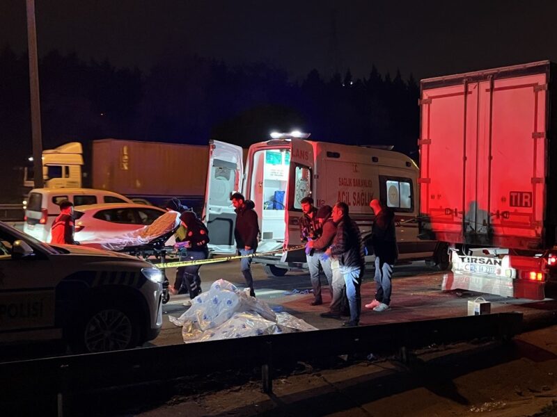 TEM’de arızalanan tıra çarpan motosikletli hayatını kaybetti