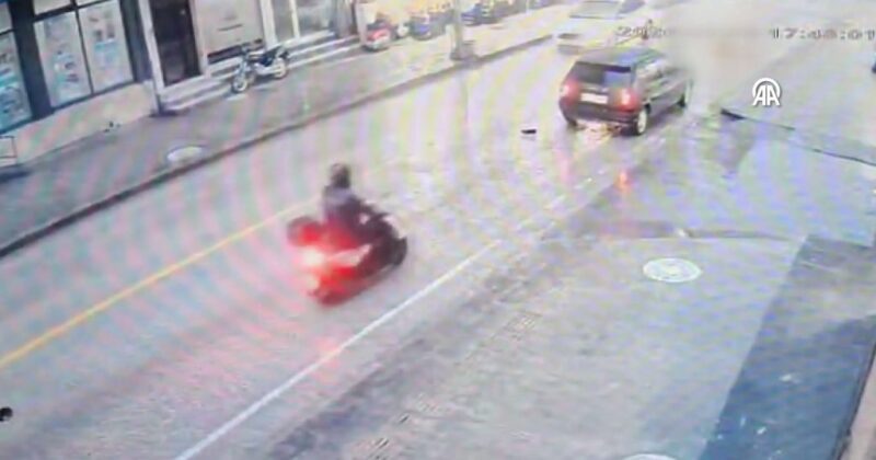 Otomobilin çarptığı kişinin öldüğü kaza güvenlik kamerasında