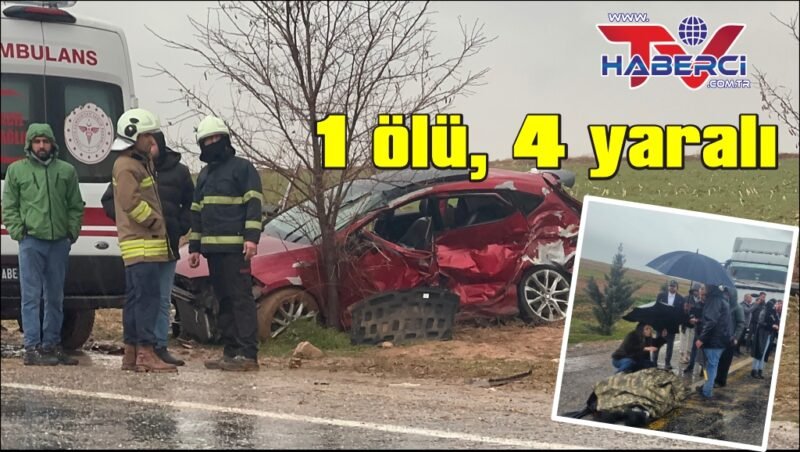 Tır ile otomobil çarpıştı: 1 ölü, 4 yaralı