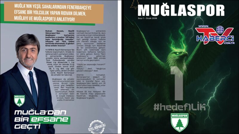 Eski milli futbolcu Dilmen, Muğlaspor Dergisi’nin ilk sayısında yer aldı