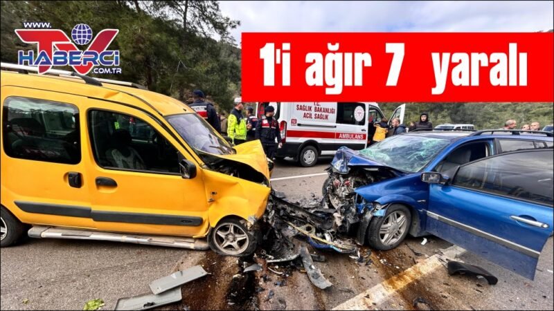 Fethiye-Üzümlü Yolu’nda kaza: 1’i ağır 7  yaralı